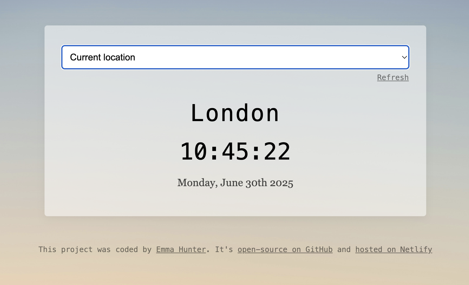 World clock app image